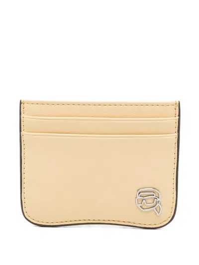 Karl Lagerfeld Ikon Smooth Outline Wallet In Neutral