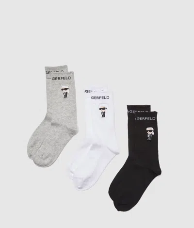 Karl Lagerfeld Ikon Socks – 3 Pack In Multi