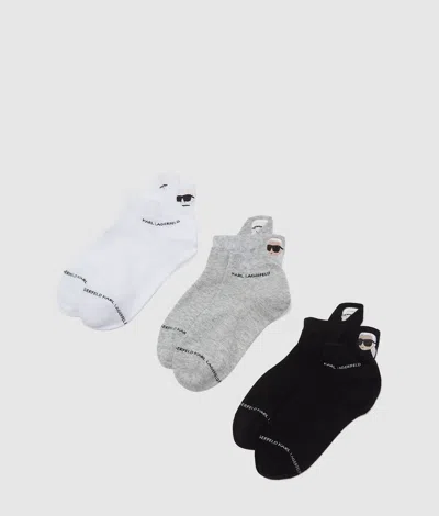 Karl Lagerfeld Ikon Socks 3 Pack In Multi
