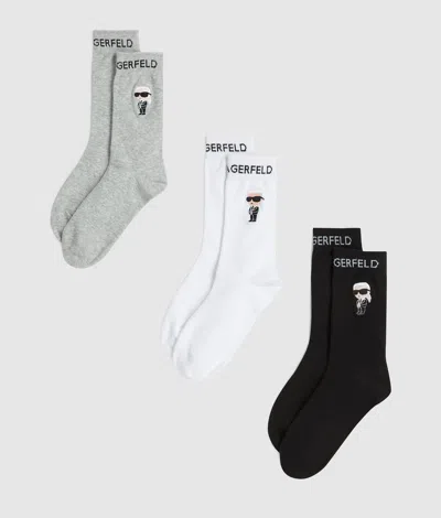 Karl Lagerfeld Ikon Socks – 3 Pack In Multi