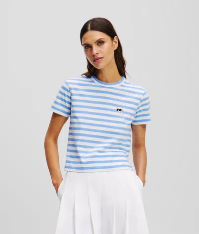 Karl Lagerfeld Ikon Stripe Boxy T-shirt