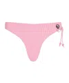 Karl Lagerfeld Ikon Striped Bikini Bottoms In Pink