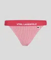 Karl Lagerfeld Ikon Striped Briefs In Red