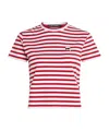 Karl Lagerfeld Ikon Striped Cotton T-shirt In White