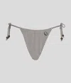 Karl Lagerfeld Ikon Striped String Bikini Bottoms