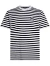 Karl Lagerfeld Ikon Striped T-shirt In Black