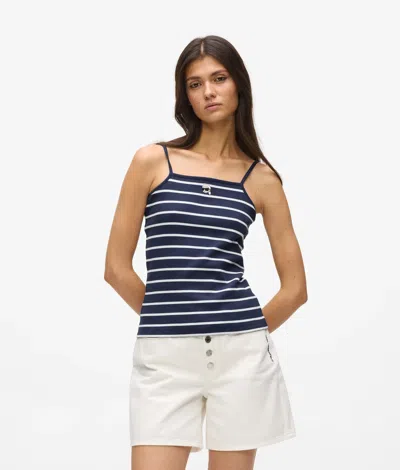 KARL LAGERFELD IKON STRIPED TANK TOP