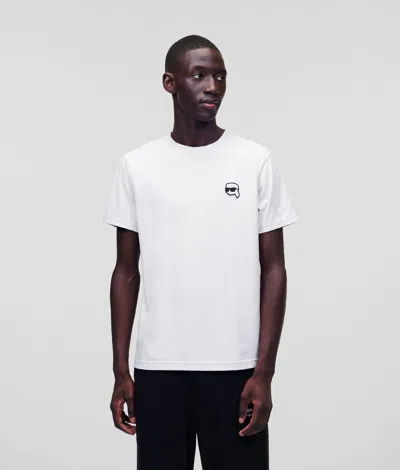 Karl Lagerfeld Ikon Organic-cotton T-shirt In White