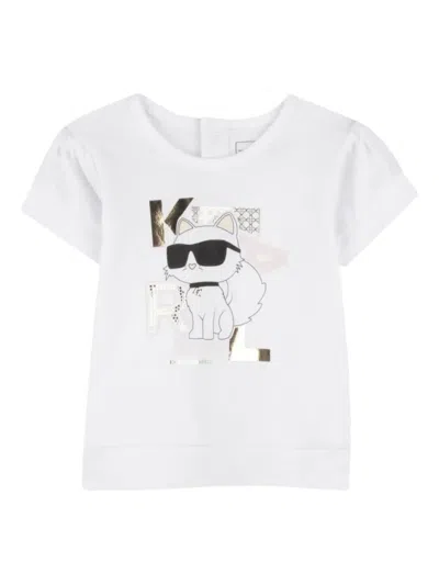 Karl Lagerfeld Kids' Ikon T-shirt And Shorts Set In White