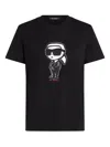 Karl Lagerfeld Ikon Choupette T-shirt In Black