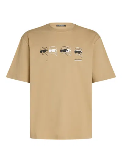 Karl Lagerfeld Ikon T-shirt In Brown