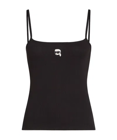 Karl Lagerfeld Ikon Tank Top In Black