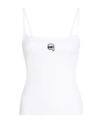Karl Lagerfeld Ikon Tank Top In White