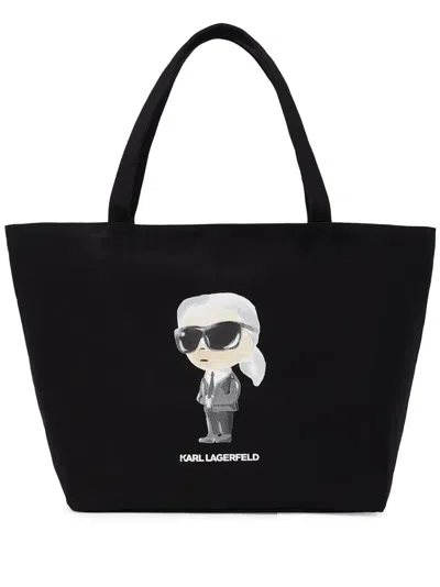 Karl Lagerfeld Ikon Tote Bag In Black