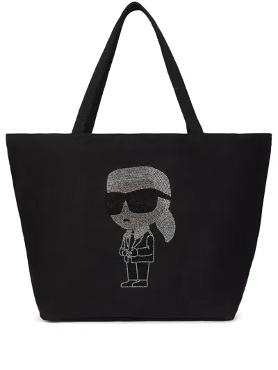 Karl Lagerfeld Ikon Tote Bag In Black