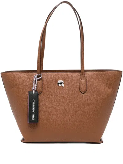Karl Lagerfeld Ikon Tote Bag In Brown