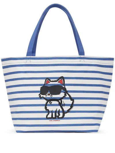 Karl Lagerfeld Ikon Tote Bag In White