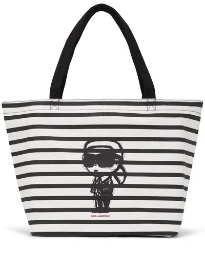 Karl Lagerfeld Ikon Tote Bag In White
