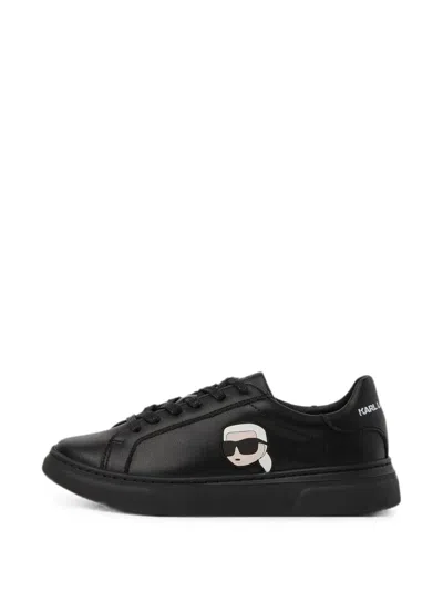 Karl Lagerfeld Kids' Ikon Trainers In Black