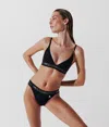 Karl Lagerfeld Ikon Triangle Bikini Top In Black