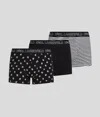 Karl Lagerfeld Ikon Briefs (pack Of Three) In Black