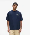 Karl Lagerfeld Ikon Oversized T-shirt In Blue