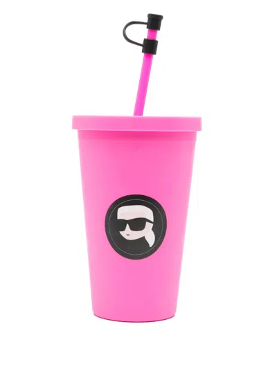 Karl Lagerfeld Ikon Tumbler In Pink