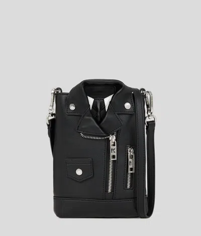 Karl Lagerfeld Ikon Umhängetasche Bikerjacke In Black
