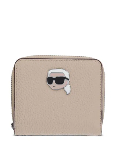 Karl Lagerfeld Ikon Wallet In Neutrals