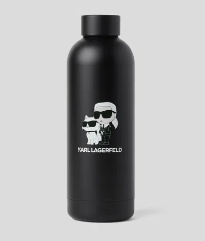 Karl Lagerfeld Ikon Water Bottle In Black