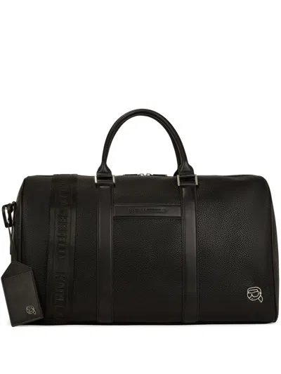 Karl Lagerfeld Ikon Weekender Bag In Black