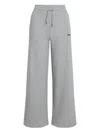 Karl Lagerfeld Ikon Wide-leg Track Pants In Grey