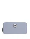 Karl Lagerfeld Ikon Zip-around Wallet In Blue
