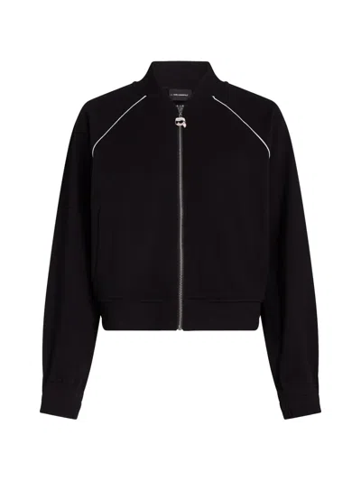 Karl Lagerfeld Ikon Zip-up Jacket In Black