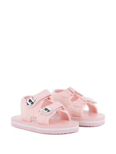 Karl Lagerfeld Babies' Ikonic-appliquéd Sandals In Multi