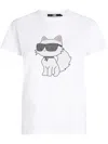 Karl Lagerfeld Ikonik 20 Choupette T-shirt In White