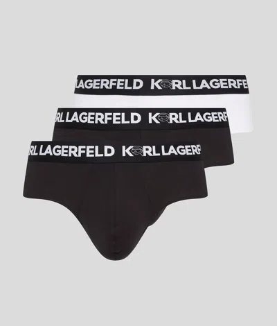 Karl Lagerfeld Ikonik 2.0 Briefs – 3 Pack In Black