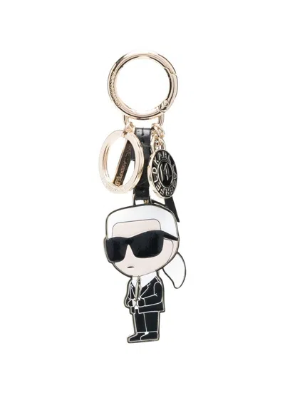 Karl Lagerfeld Ikonik 2.0 Karl Charm Keychain In White