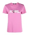 Karl Lagerfeld Ikonik 2.0 Karl Logo T-shirt In Pink