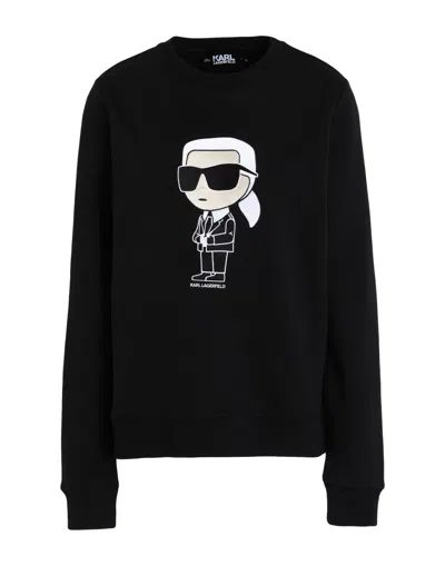 Karl Lagerfeld Ikonik 2.0 Karl Sweatshirt Woman Sweatshirt Black Size M Organic Cotton, Recycled Pol