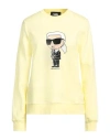Karl Lagerfeld Ikonik 2.0 Karl Sweatshirt Woman Sweatshirt Yellow Size M Organic Cotton, Recycled Po