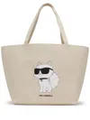 Karl Lagerfeld Ikonik Choupette Tote Bag In Neutrals