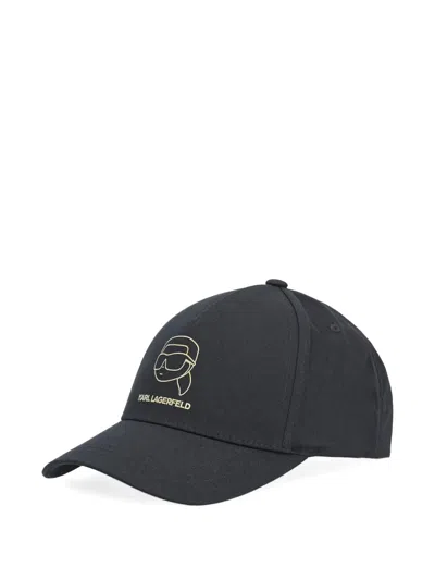 Karl Lagerfeld Ikonik Karl Baseball Cap In Black