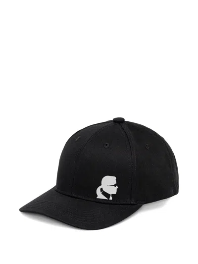 Karl Lagerfeld Ikonik Karl Baseball Cap In Black