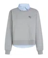 Karl Lagerfeld Ikonik Karl Classic-collar Sweatshirt In Gray