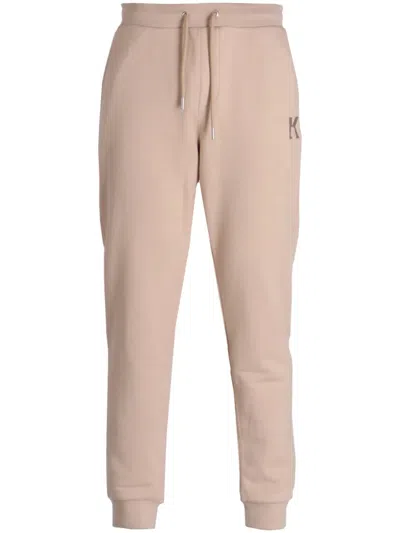 Karl Lagerfeld Ikonik Karl Cotton Track Pants In Neutrals