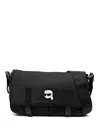 Karl Lagerfeld Ikonik Karl Patch Shoulder Bag In Black