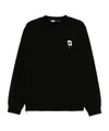 Karl Lagerfeld Karl Ikon-patch Sweatshirt In Black