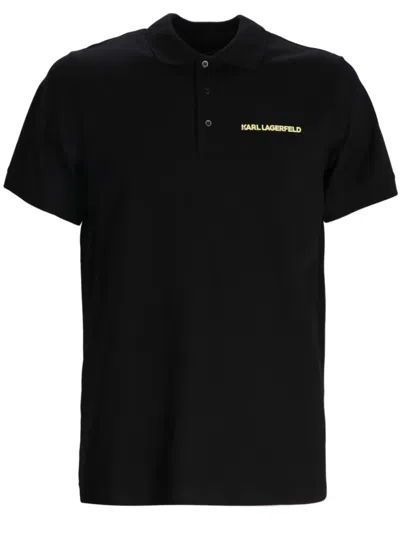 Karl Lagerfeld Ikonik Karl Polo Shirt In Black