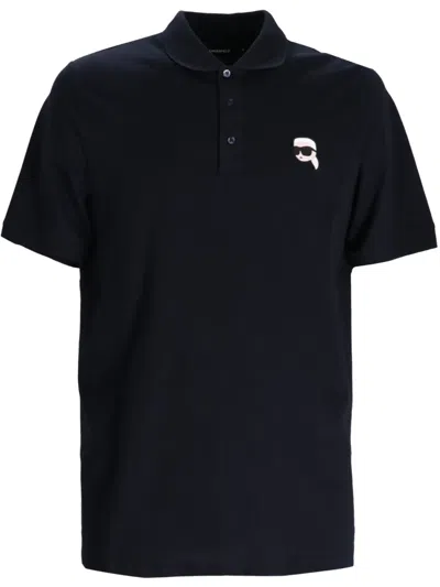 Karl Lagerfeld Ikonik Karl Poloshirt In Schwarz